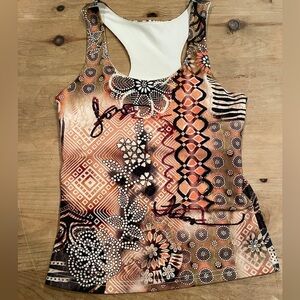 KOS boho tribal print Yoga sports tank/bra coachella festival yoga Athleisure SM